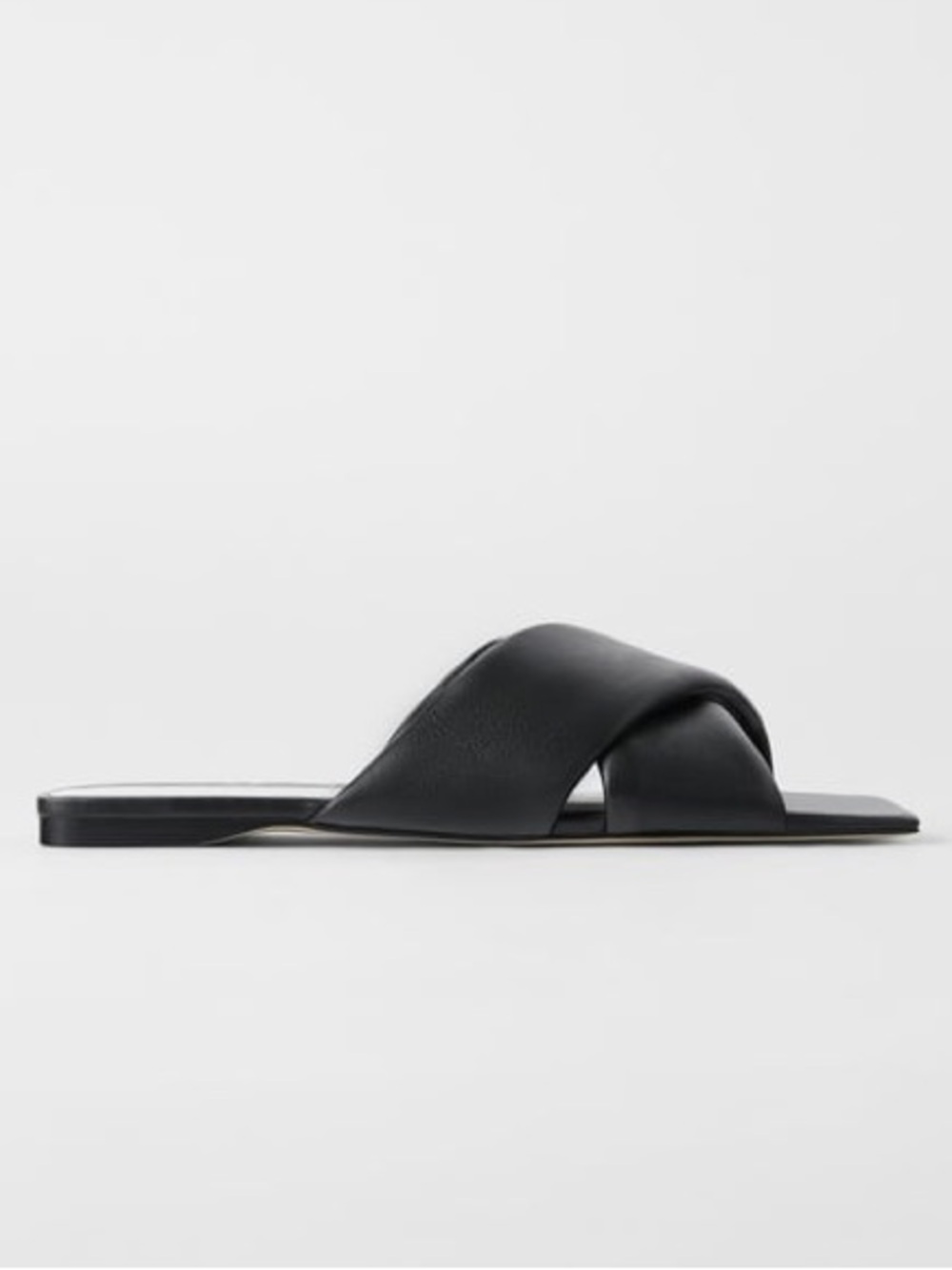 9. PADDED FLAT LEATHER SANDALS - Picture 12 of 12